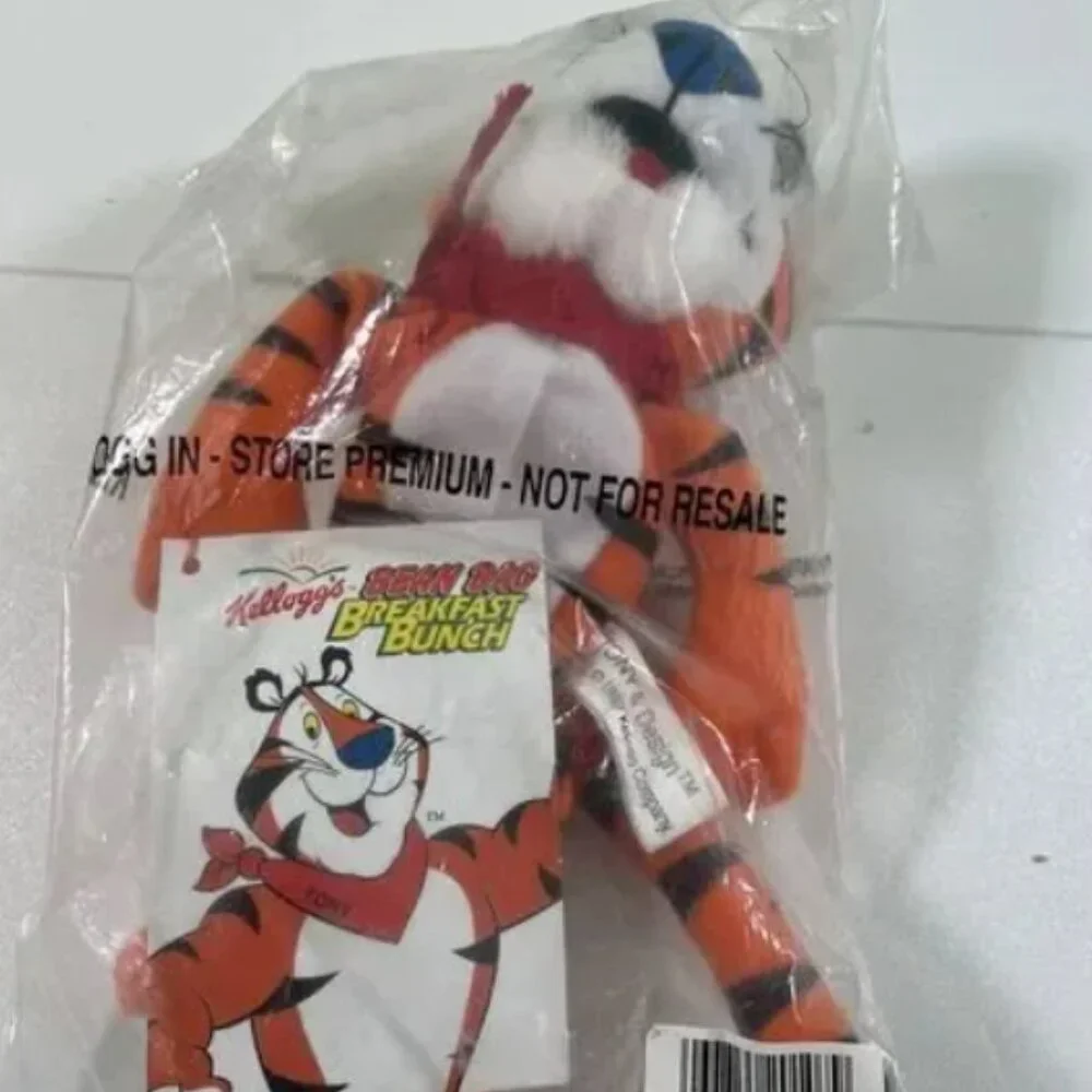 Vintage 1997 Kellogg's Bean Bag Breakfast Bunch Tony The Tiger Mini Plush NIP